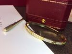 Perfect Replica Cartier Love Bracelet-Yellow Gold Carbon Diamond